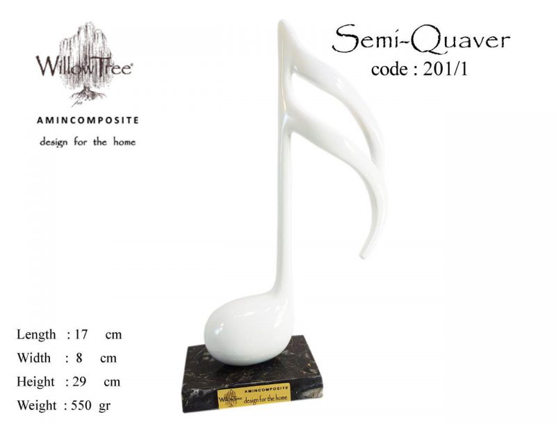مجسمه امین کامپوزیت مدل دولا چنگ کد 201Amin Composite Semi Quaver 201 Statue